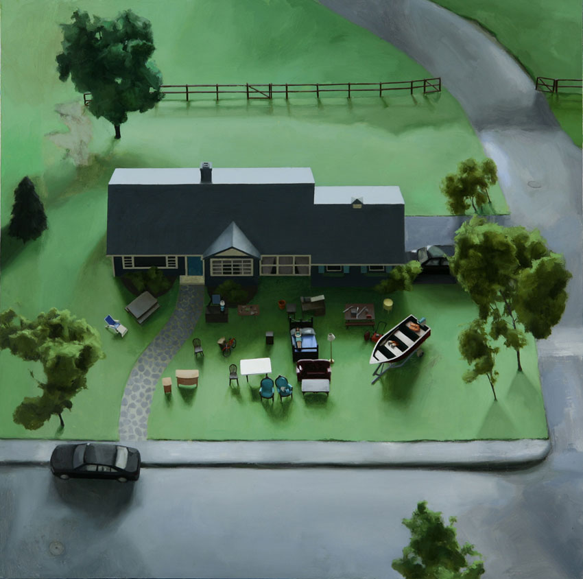 Coming to Grips, oil on panel, 20 x 20, 2006