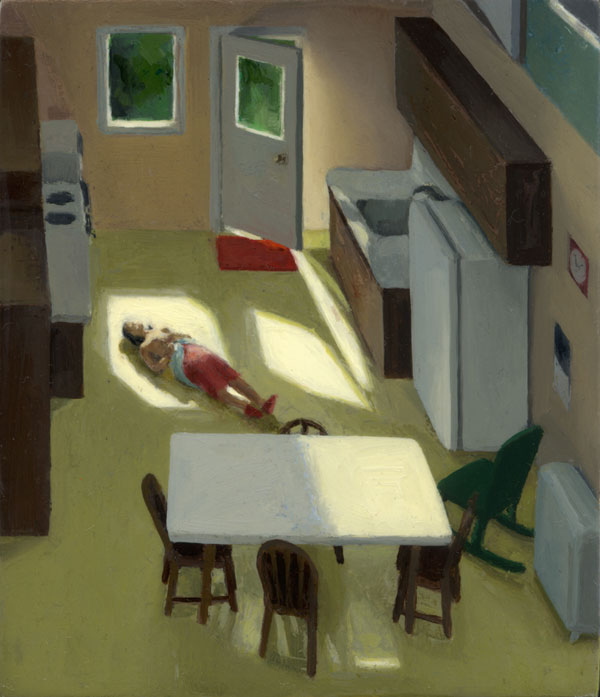 Sunpatch, oil on panel, 3 x 3.5, 2006