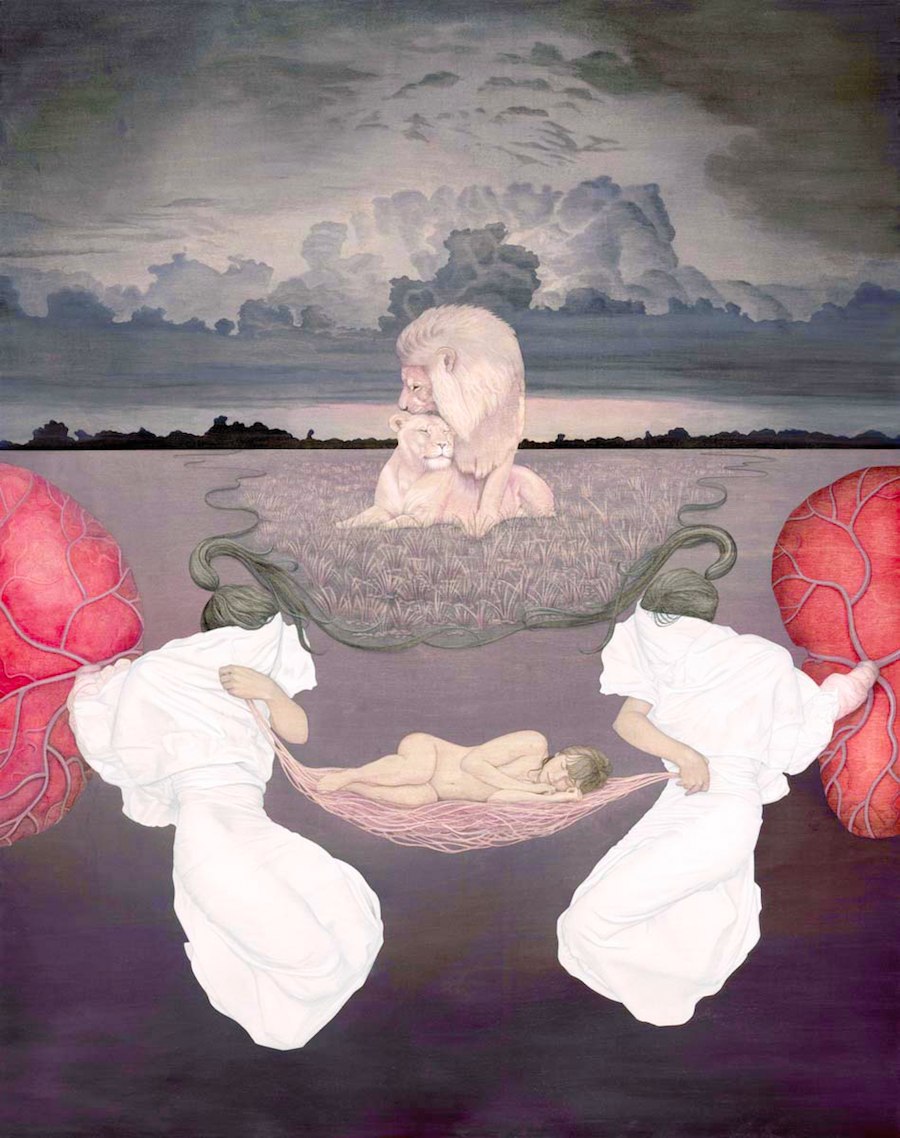 Succubus
Acrylic on maple panel, 38