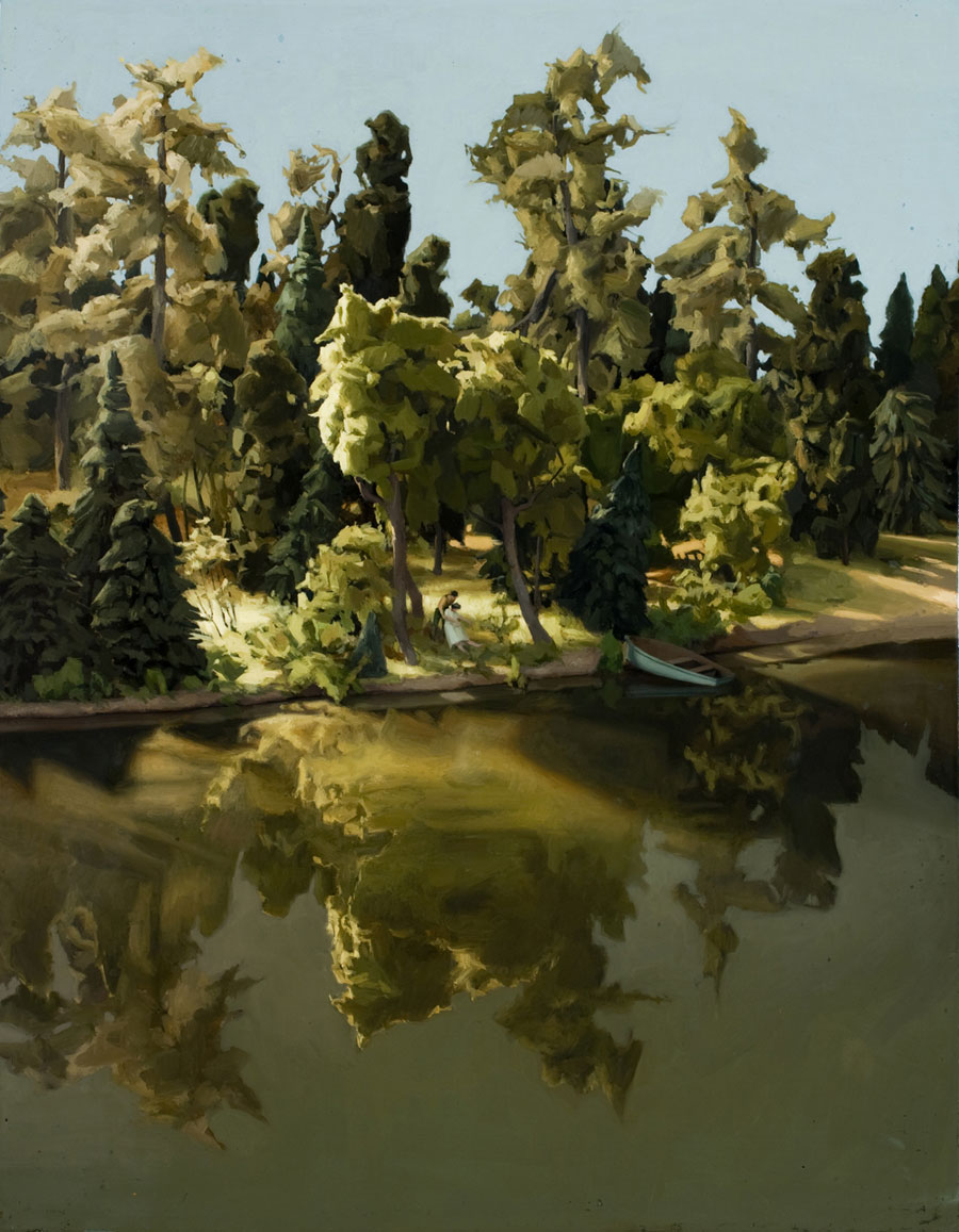 Into the Woods, oil on panel, 14 x 18