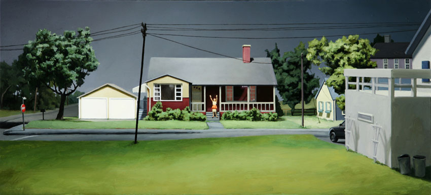 Hail, oil on panel, 10 x 22, 2006