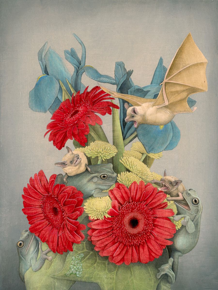 Eat or Be Eaten
Acrylic on maple panel, 24