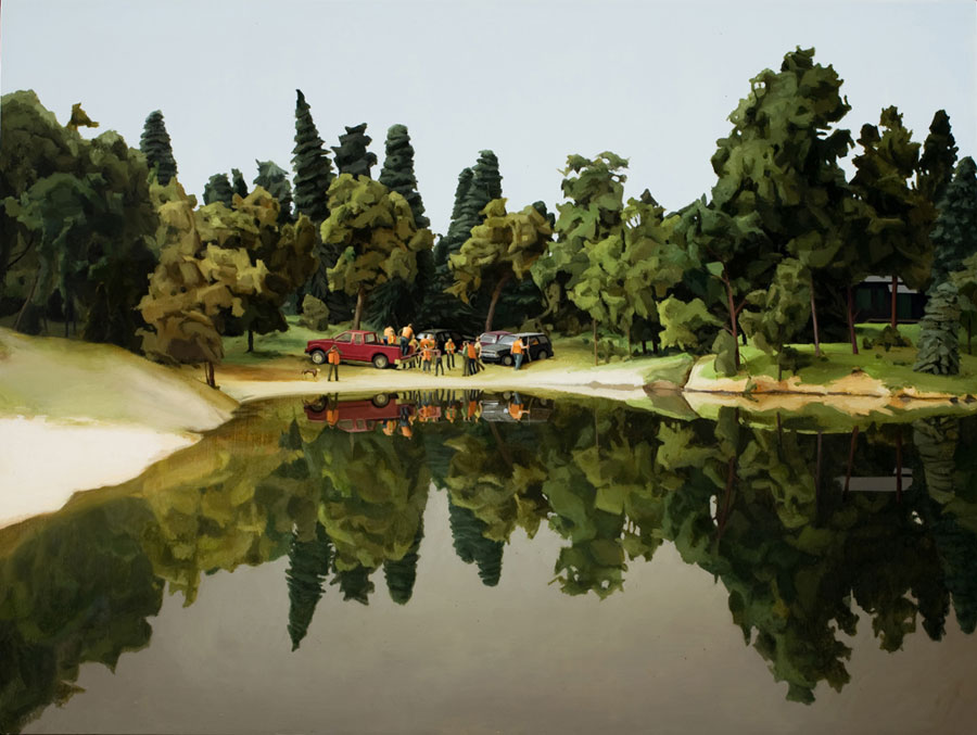 Taking Arms, oil on panel, 18 x 24