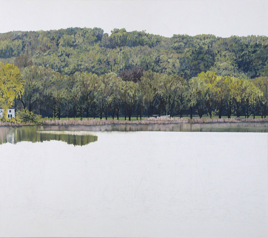 House on the lake, 180 x 160cm, February 2009