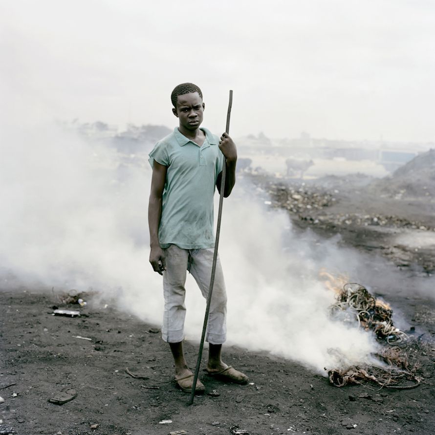 Al Hasan Abukari, Agbogbloshie Market, Accra, Ghana, 2009. From the series Permanent Error by Pieter Hugo. Digital C-Print.