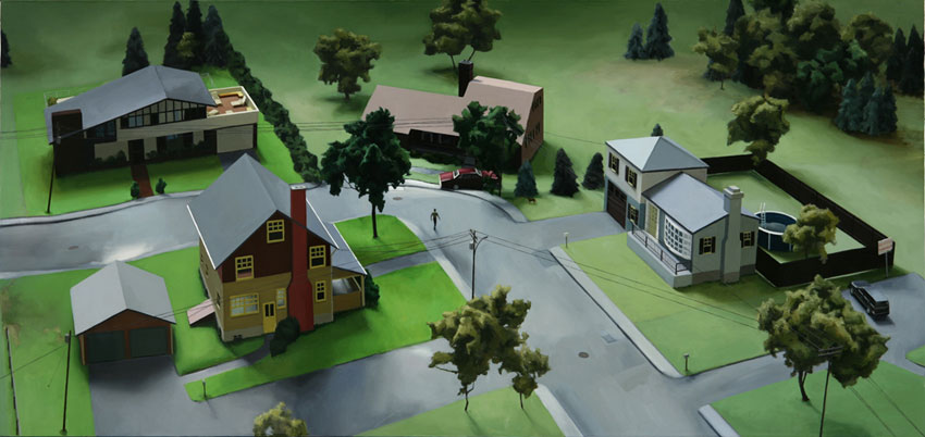 Warning Signs, oil on panel, 18 x 38, 2006