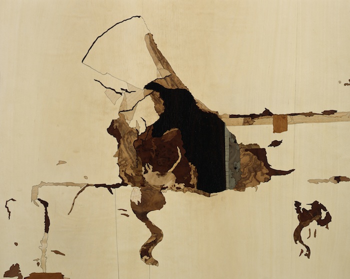 Hole Kicked
2009
wood veneer, shellac
15 x 18.5 inches