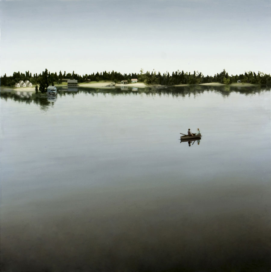 Stillwater, oil on panel, 18 x 18