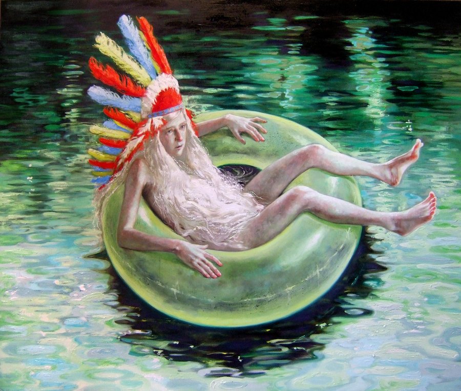 Pocahontas, 2009
Oil on linen
6' x 5'
Courtesy of the artist and P.P.O.W Gallery, New York