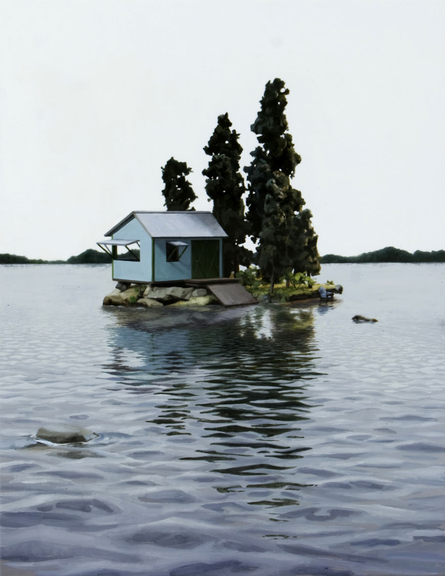 Escape, oil on panel, 14 x 18