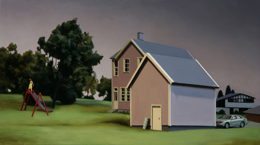 Throwing Fits, oil on panel, 9 x 16, 2006