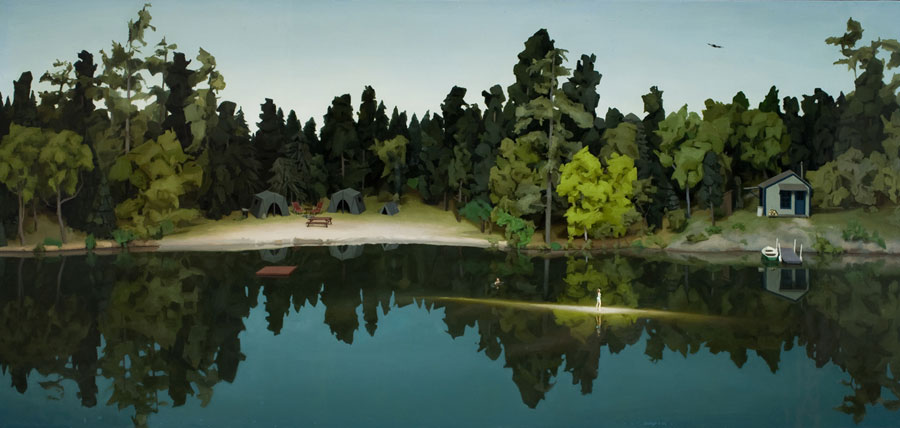 Natural Occurrences, oil on panel, 18 x 38