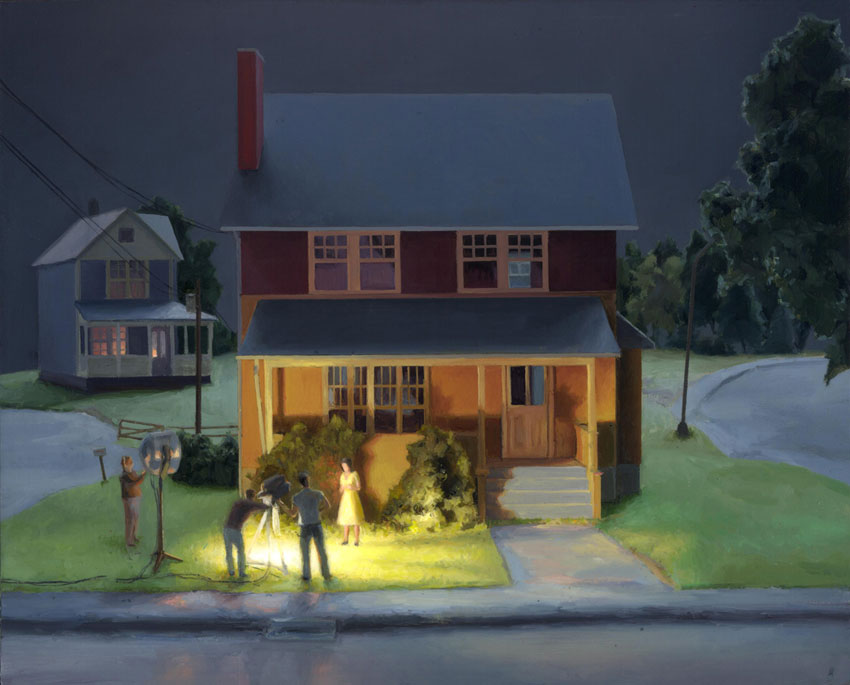 Evening News, oil on panel, 8 x 10, 2006