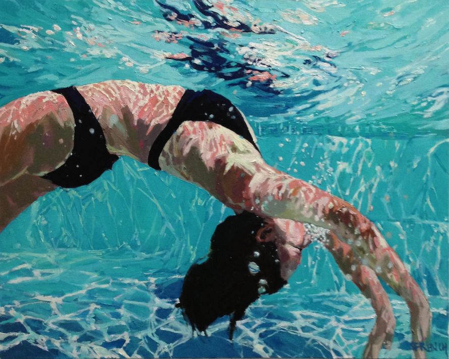 Backflip, 24x30”, oil on linen