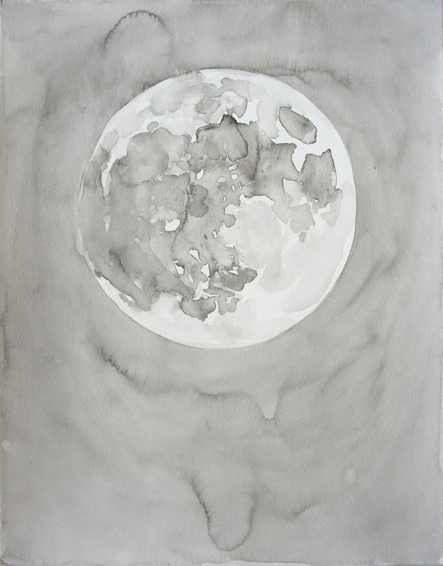 Palomar—Moon in the Afternoon, 2011-2012, watercolor and ink on paper