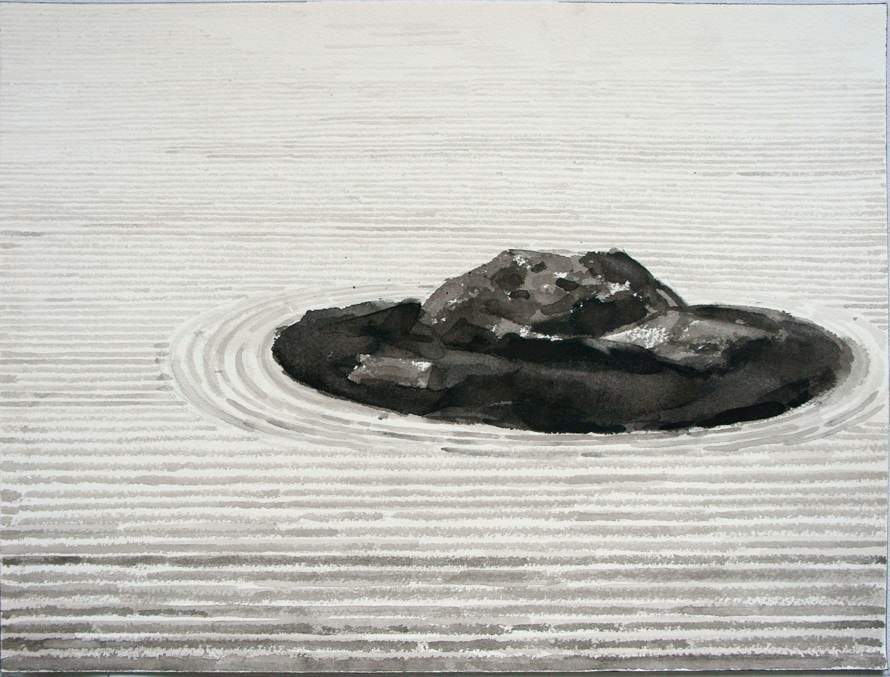 Palomar—The Sand Garden, 2011-2012, watercolor and ink on paper