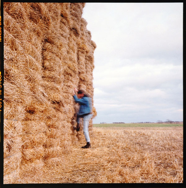 Climbing bales, Neponset, IL, November 2005
