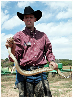 Field guide giving a demo.