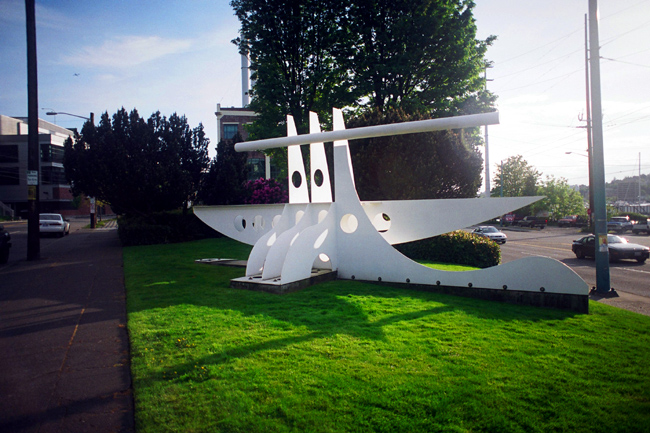 <b>Pointy Art</b><br />If this were the end of an action movie—rather than the end of this photo essay—here is where the hero and the bad guy would have their big, climactic, final fistfight, which would of course end with the villain getting knocked backward and impaled on this enormous piece of pointy art. <br /><br />
And roll end credits!<br /><br />Mileage: 6.0 of 6.0