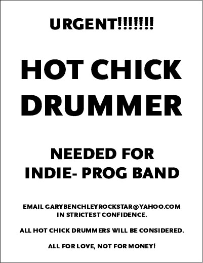 Hot Chick Drummer Poster