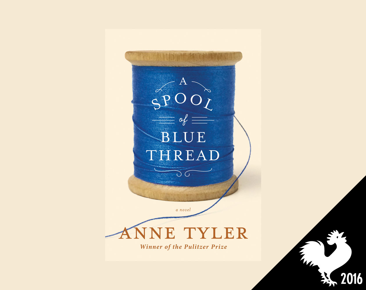 book a spool of blue thread